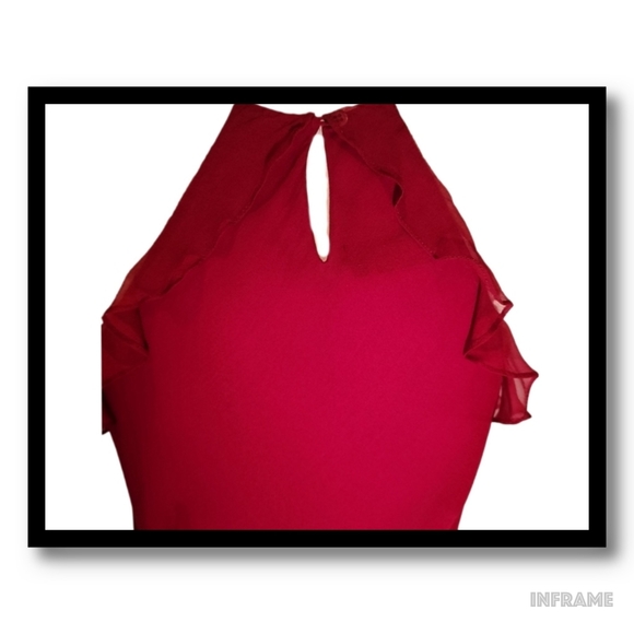 BCBGMaxAzria Silk Floral Chiffon Halter - Picture 8 of 16